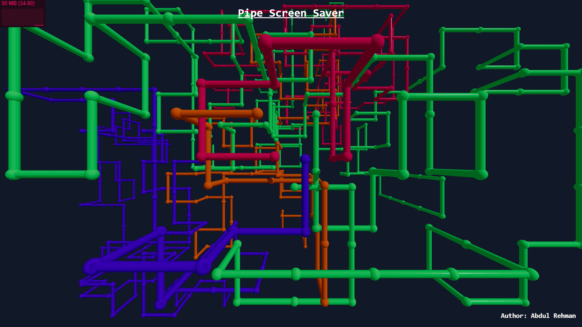 3D Pipe Screen Saver